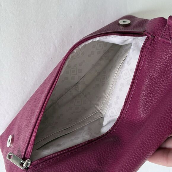 Foldover Clutch Purse Jewell by Thirty One Forever Crushed Berry Pebble Sequins - Picture 4 of 9